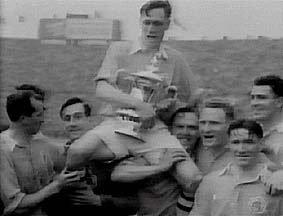 Joe Mercer Lifting the 1950 FA Cup